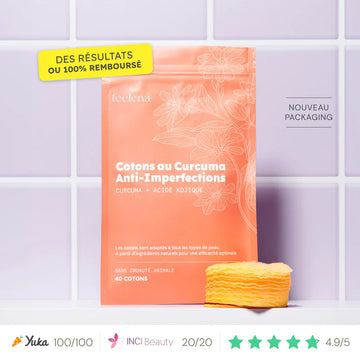Cotons au Curcuma Anti-Imperfections